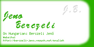 jeno berczeli business card